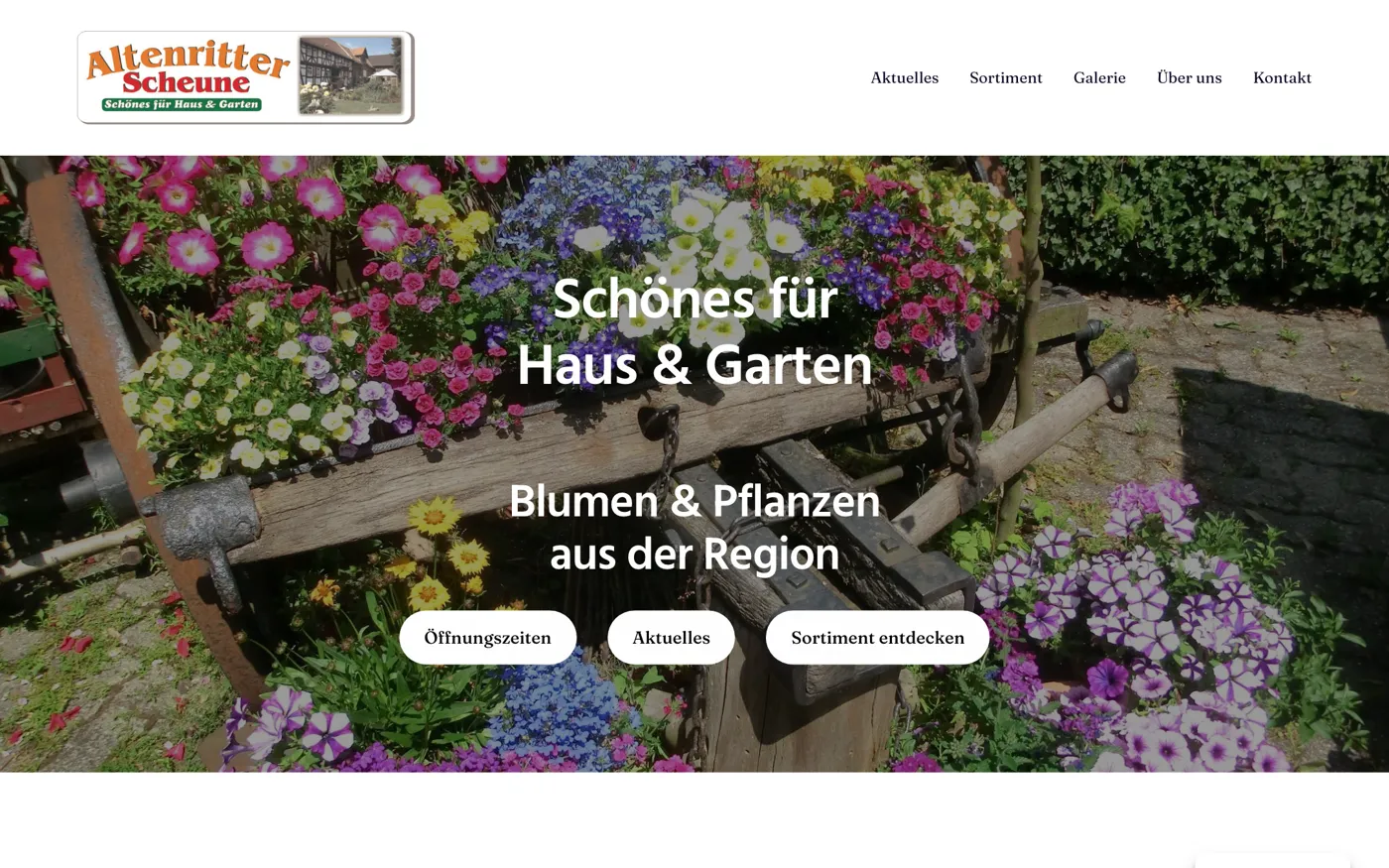 Website Altenritter Scheune