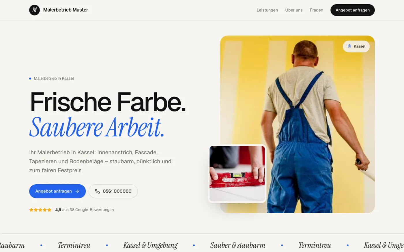 Beispiel-Website Maler
