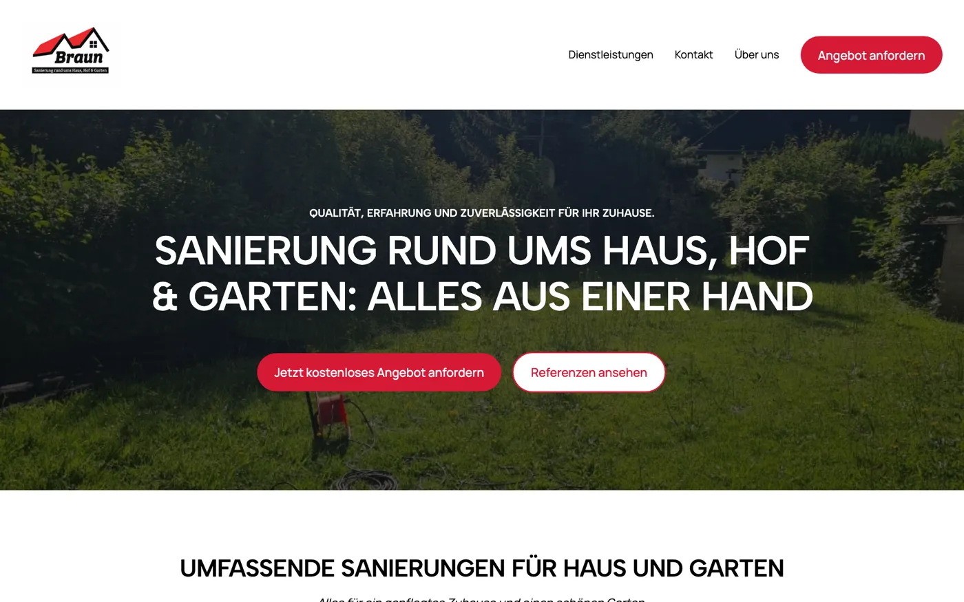 Website Braun Sanierung